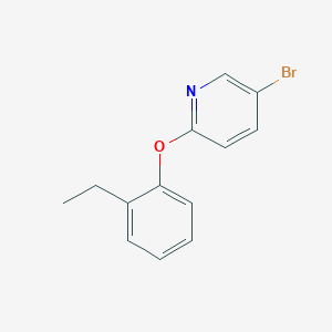 molecular formula C13H12BrNO B7870675 5-Bromo-2-(2-ethylphenoxy)pyridine 