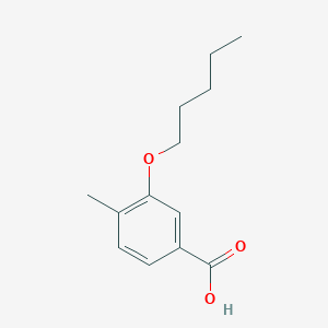 molecular formula C13H18O3 B7870705 4-Methyl-3-(pentyloxy)benzoic acid 