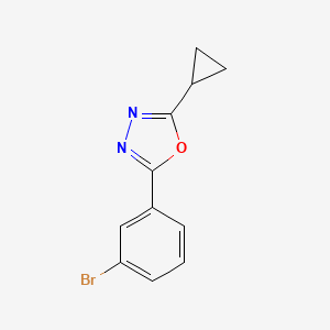 molecular formula C11H9BrN2O B7870709 2-(3-Bromophenyl)-5-cyclopropyl-1,3,4-oxadiazole 