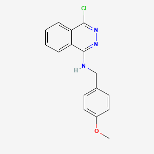 molecular formula C16H14ClN3O B7870738 4-chloro-N-[(4-methoxyphenyl)methyl]phthalazin-1-amine 