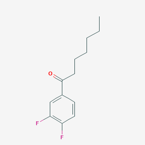molecular formula C13H16F2O B7870810 1-(3,4-Difluorophenyl)heptan-1-one 