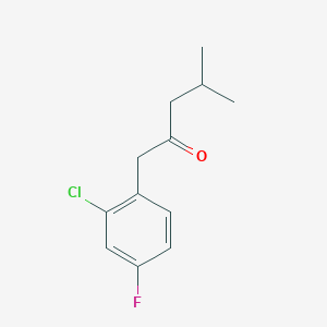 molecular formula C12H14ClFO B7870813 1-(2-Chloro-4-fluorophenyl)-4-methylpentan-2-one 
