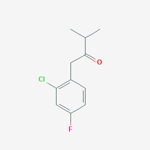 molecular formula C11H12ClFO B7870821 1-(2-Chloro-4-fluorophenyl)-3-methylbutan-2-one 
