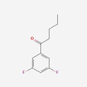 molecular formula C11H12F2O B7870843 1-(3,5-Difluorophenyl)pentan-1-one 