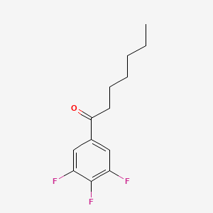 molecular formula C13H15F3O B7870849 1-(3,4,5-Trifluorophenyl)heptan-1-one 