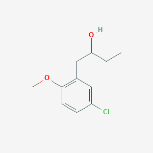 molecular formula C11H15ClO2 B7870873 1-(3-Chloro-6-methoxyphenyl)-2-butanol 