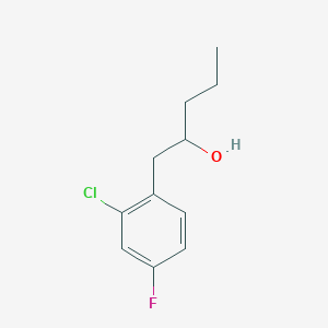 molecular formula C11H14ClFO B7870899 1-(2-Chloro-4-fluorophenyl)-2-pentanol 