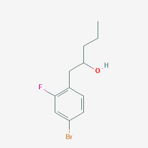 molecular formula C11H14BrFO B7870906 1-(4-Bromo-2-fluorophenyl)-2-pentanol 