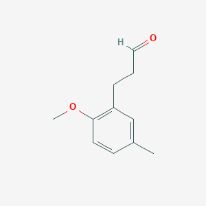 molecular formula C11H14O2 B7870917 3-(2-Methoxy-5-methylphenyl)propanal CAS No. 33538-87-3