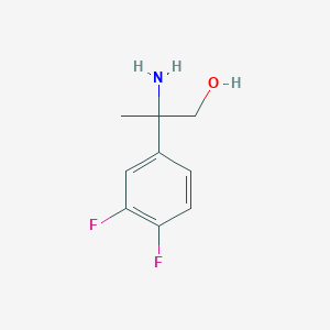 molecular formula C9H11F2NO B7870946 2-Amino-2-(3,4-difluorophenyl)propan-1-ol 
