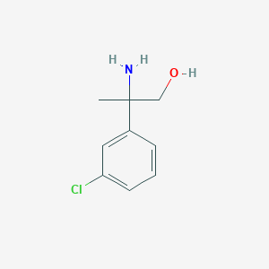 molecular formula C9H12ClNO B7870950 2-Amino-2-(3-chlorophenyl)propan-1-ol 