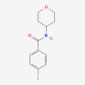 molecular formula C12H14INO2 B7870967 4-Iodo-N-(tetrahydro-2H-pyran-4-yl)benzamide 