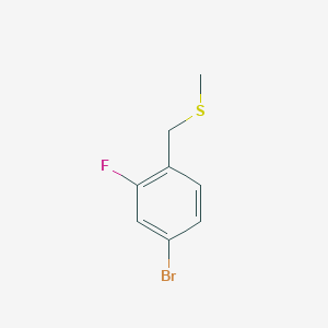 molecular formula C8H8BrFS B7870990 4-Bromo-2-fluoro-1-(methylsulfanylmethyl)benzene 