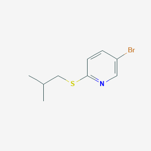 molecular formula C9H12BrNS B7870996 5-Bromo-2-[(2-methylpropyl)sulfanyl]pyridine 