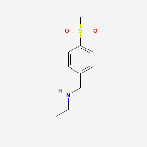 molecular formula C11H17NO2S B7870998 [(4-Methanesulfonylphenyl)methyl](propyl)amine 