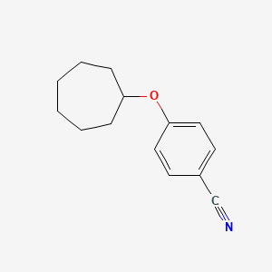 molecular formula C14H17NO B7871006 4-Cycloheptyloxy-benzonitrile 