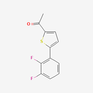 molecular formula C12H8F2OS B7871013 1-[5-(2,3-Difluorophenyl)thiophen-2-yl]ethan-1-one 