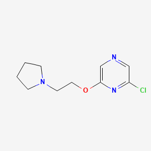 molecular formula C10H14ClN3O B7871053 2-(2-(Pyrrolidin-1-yl)ethoxy)-6-chloropyrazine CAS No. 1242240-90-9