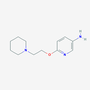 molecular formula C12H19N3O B7871054 6-(2-(Piperidin-1-yl)ethoxy)pyridin-3-amine 