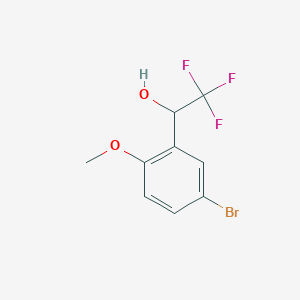 molecular formula C9H8BrF3O2 B7871062 5-Bromo-2-methoxy-alpha-(trifluoromethyl)benzyl Alcohol 