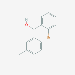 molecular formula C15H15BrO B7871066 (2-Bromophenyl)(3,4-dimethylphenyl)methanol 