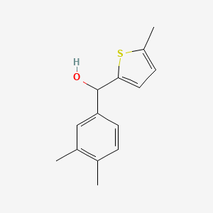 molecular formula C14H16OS B7871072 (3,4-Dimethylphenyl)(5-methylthiophen-2-yl)methanol 