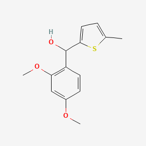 molecular formula C14H16O3S B7871101 2,4-Dimethoxyphenyl-(5-methyl-2-thienyl)methanol 