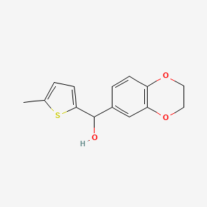 molecular formula C14H14O3S B7871119 3,4-(Ethylenedioxy)phenyl-(5-methyl-2-thienyl)methanol 