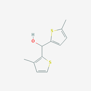 molecular formula C11H12OS2 B7871123 3-Methyl-2-thienyl-(5-methyl-2-thienyl)methanol 