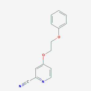 molecular formula C14H12N2O2 B7871157 4-(2-Phenoxyethoxy)pyridine-2-carbonitrile 