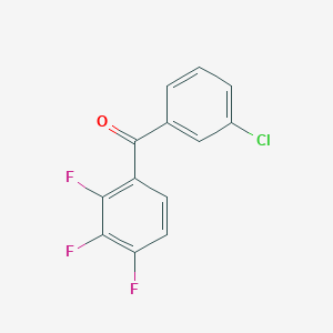 molecular formula C13H6ClF3O B7871164 (3-Chlorophenyl)(2,3,4-trifluorophenyl)methanone 