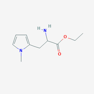molecular formula C10H16N2O2 B7871217 Ethyl 2-amino-3-(1-methyl-1H-pyrrol-2-yl)propanoate 