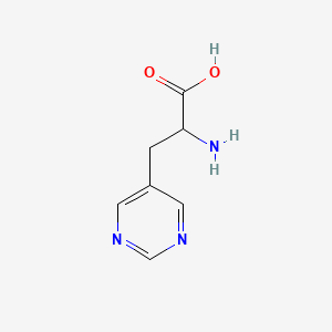 molecular formula C7H9N3O2 B7871232 2-Amino-3-(pyrimidin-5-yl)propanoic acid 