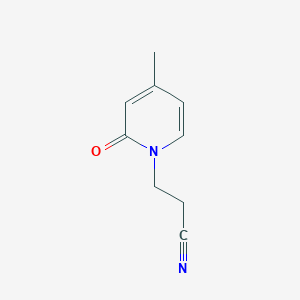 molecular formula C9H10N2O B7871258 3-(4-Methyl-2-oxo-1,2-dihydropyridin-1-yl)propanenitrile 