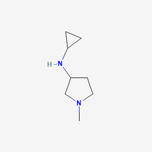 molecular formula C8H16N2 B7871288 Cyclopropyl-(1-methyl-pyrrolidin-3-yl)-amine 