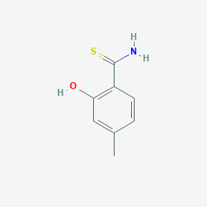 molecular formula C8H9NOS B7871305 2-Hydroxy-4-methylbenzothioamide 