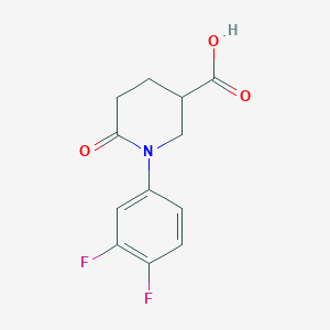 molecular formula C12H11F2NO3 B7871351 1-(3,4-Difluorophenyl)-6-oxopiperidine-3-carboxylic acid 