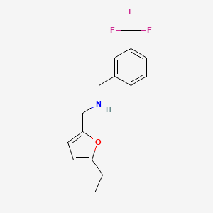 molecular formula C15H16F3NO B7871400 N-[(5-ethylfuran-2-yl)methyl]-1-[3-(trifluoromethyl)phenyl]methanamine 