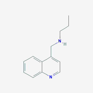 molecular formula C13H16N2 B7871401 Propyl[(quinolin-4-yl)methyl]amine 