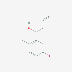 molecular formula C11H13FO B7871423 4-(3-Fluoro-6-methylphenyl)-1-buten-4-ol 