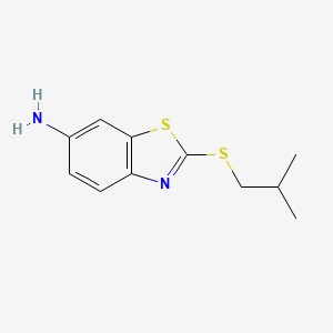 molecular formula C11H14N2S2 B7871436 2-(Isobutylthio)-1,3-benzothiazol-6-amine 