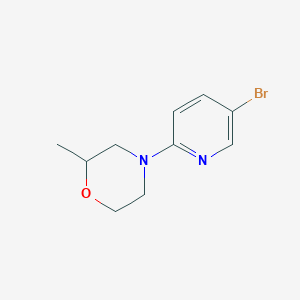 molecular formula C10H13BrN2O B7871457 4-(5-Bromopyridin-2-yl)-2-methylmorpholine 