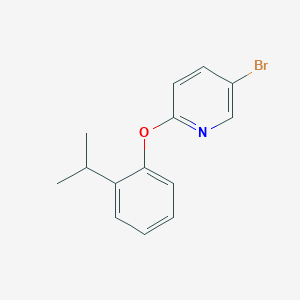 molecular formula C14H14BrNO B7871475 5-Bromo-2-(2-isopropylphenoxy)pyridine 