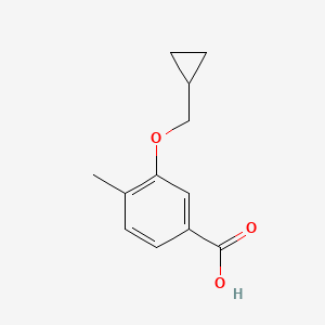 molecular formula C12H14O3 B7871482 3-(Cyclopropylmethoxy)-4-methylbenzoic acid 
