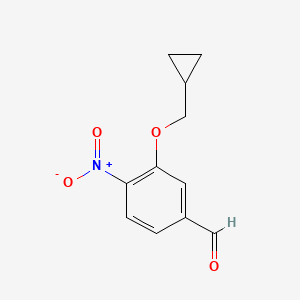 molecular formula C11H11NO4 B7871496 3-(Cyclopropylmethoxy)-4-nitrobenzaldehyde 