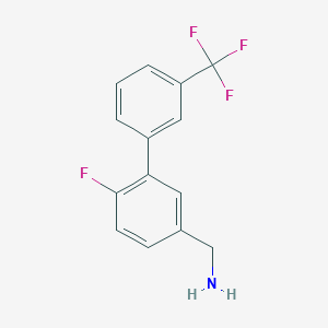 molecular formula C14H11F4N B7871571 C-(6-Fluoro-3'-(trifluoromethyl)biphenyl-3-yl)-methylamine 