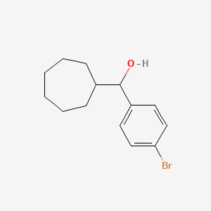 molecular formula C14H19BrO B7871578 Cycloheptyl (4-bromophenyl)methanol 
