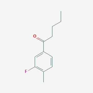 molecular formula C12H15FO B7871591 1-(3-Fluoro-4-methylphenyl)pentan-1-one 