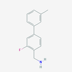 molecular formula C14H14FN B7871627 (3-Fluoro-3'-methyl-[1,1'-biphenyl]-4-yl)methanamine 