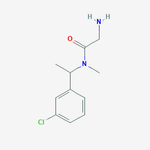 molecular formula C11H15ClN2O B7871726 2-Amino-N-[1-(3-chloro-phenyl)-ethyl]-N-methyl-acetamide 